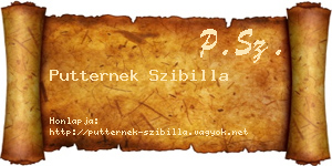 Putternek Szibilla névjegykártya